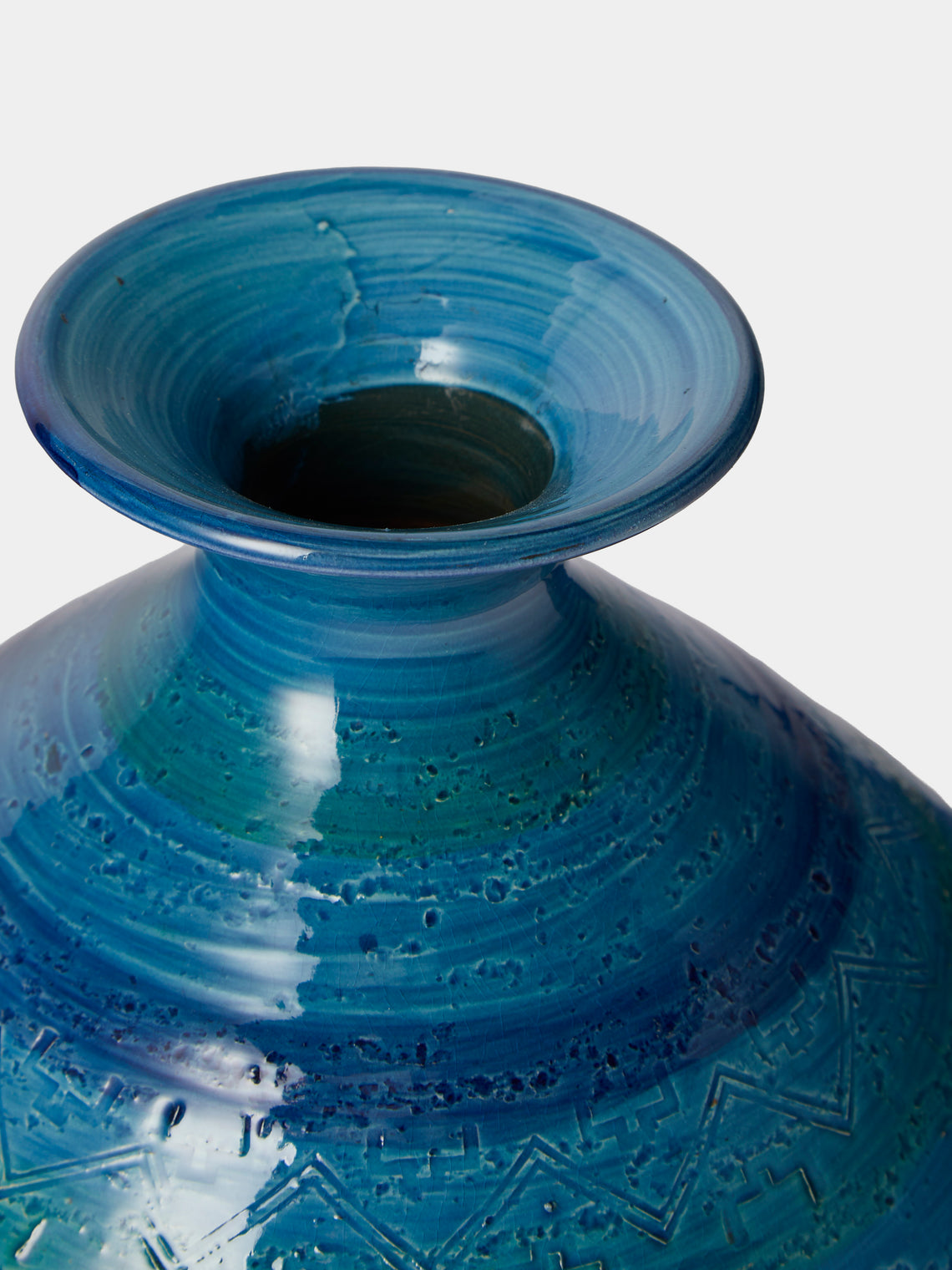 Antique and Vintage - MID CENTURY BITOSSI SMALL VASE - Blue - ABASK