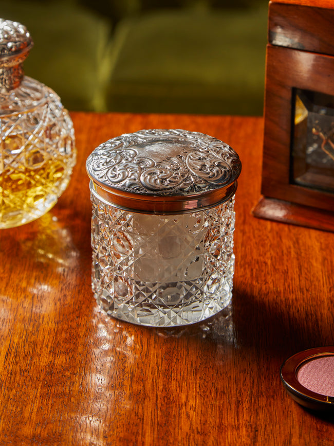 Antique and Vintage - Glass and Silver Jar -  - ABASK
