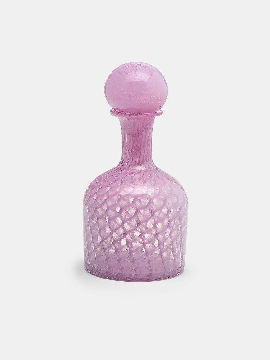 Antique and Vintage - 1950s Murano Glass Decanter - Pink - ABASK - 
