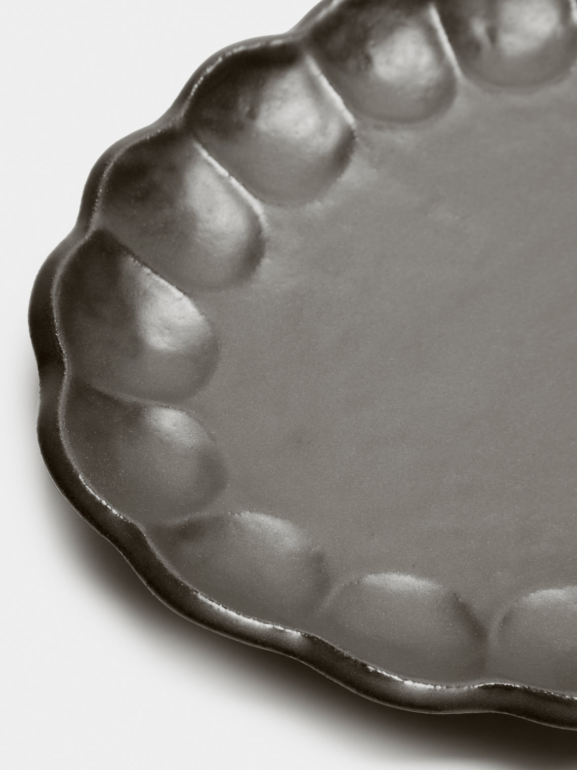 Kaneko Kohyo - Rinka Ceramic Oval Dinner Plates (Set of 4) - Black - ABASK