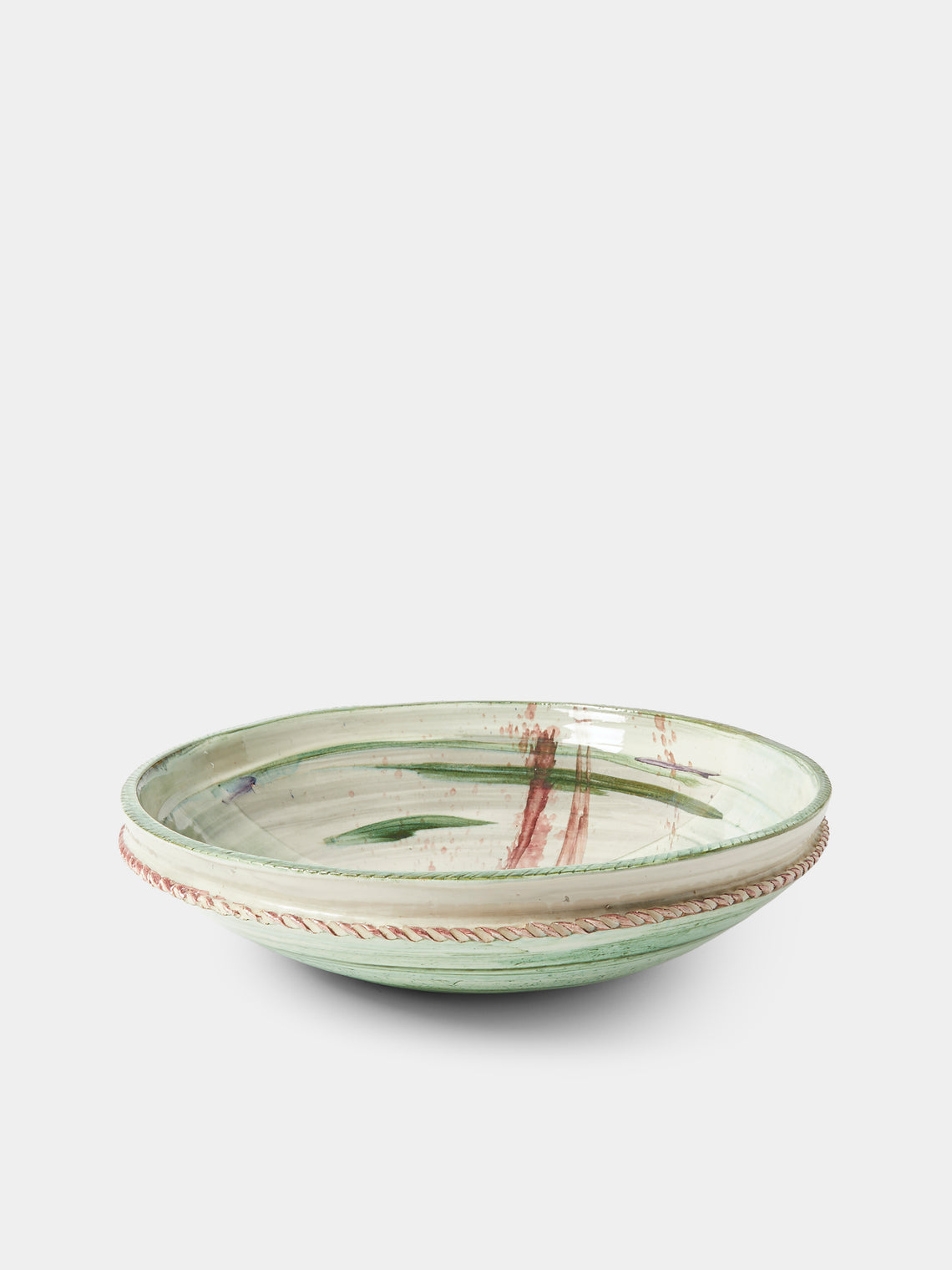 Antique and Vintage - Mid-Century Ceramic Abstract-Pattern Large Serving Bowl - Multiple - ABASK