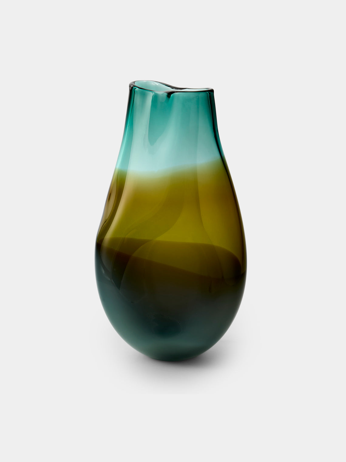 Michele Oberdieck - Sennelier Viridian Hand-Blown Glass Vase (15.5in/40cm) - Green - ABASK - 