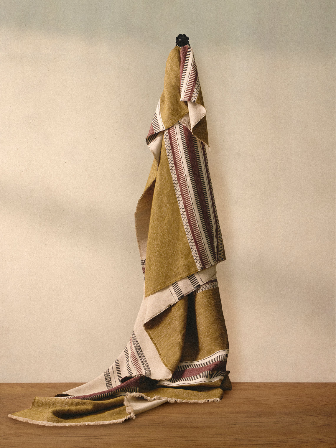 de Le Cuona - Striped Linen Throw (96.5in/2.5m) - Multiple - ABASK