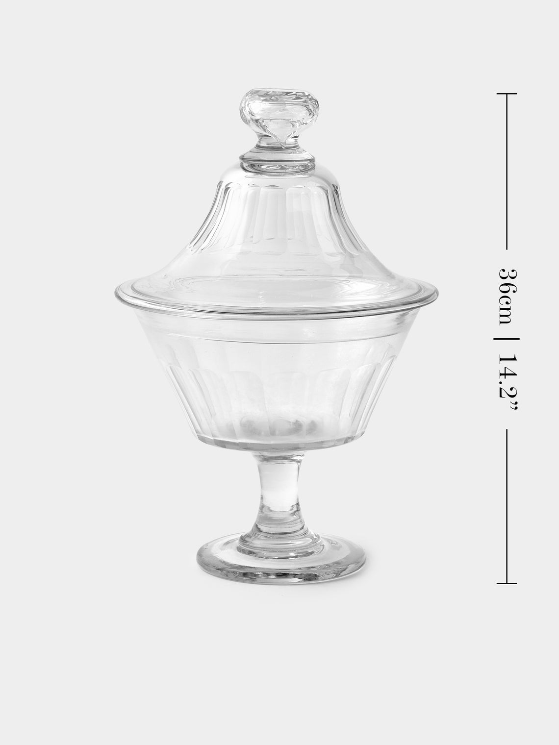Antique and Vintage - 1800s Glass Candy Dish - Clear - ABASK