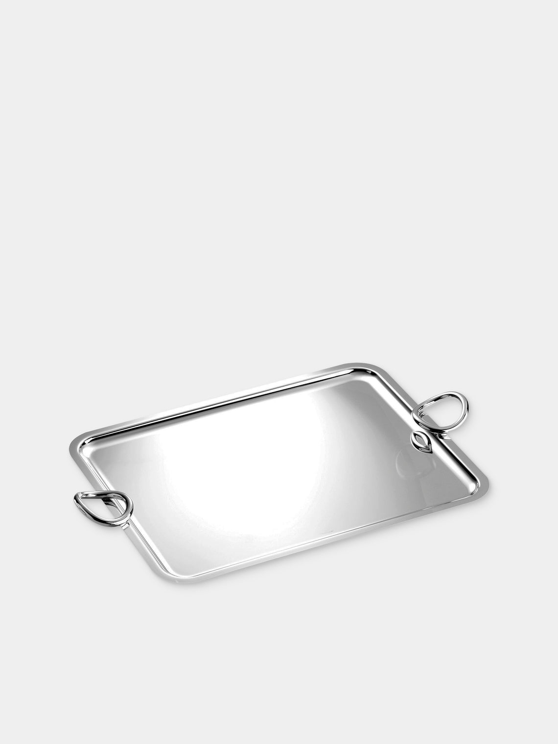 Christofle - Vertigo Silver-Plated Extra Large Tray with Handles (21in/53cm) - Silver - ABASK - 