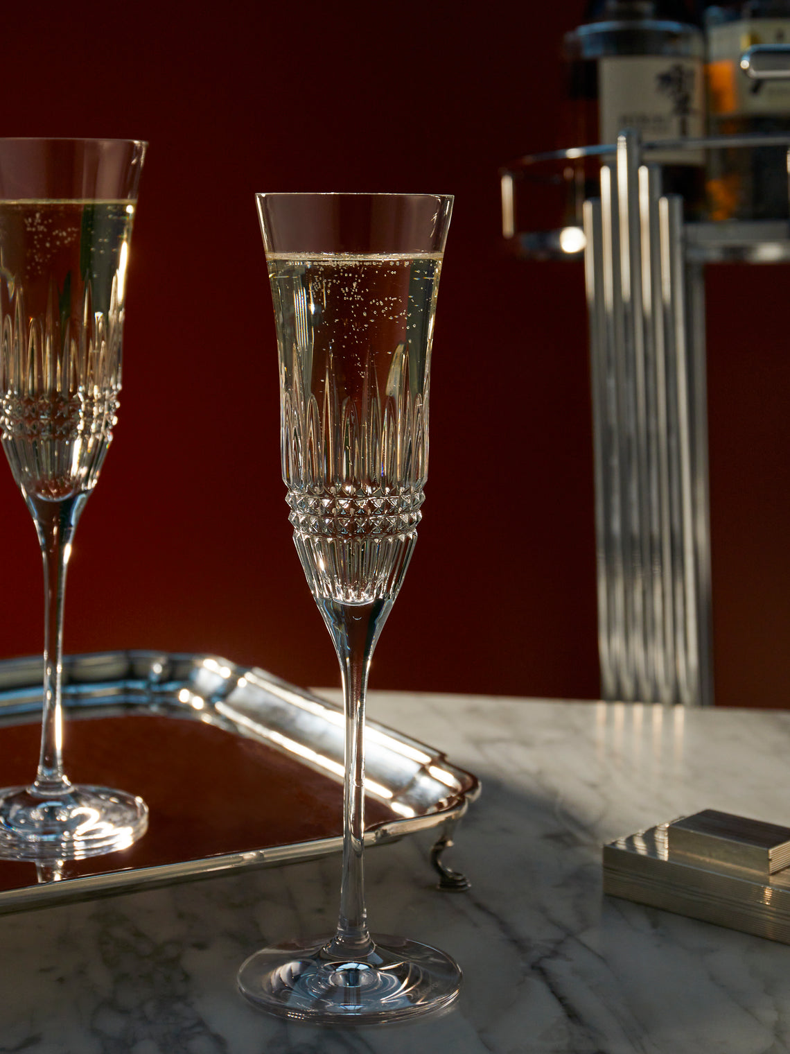 Waterford - Lismore Cut Crystal Champagne Flutes (Set of 6) - Clear - ABASK