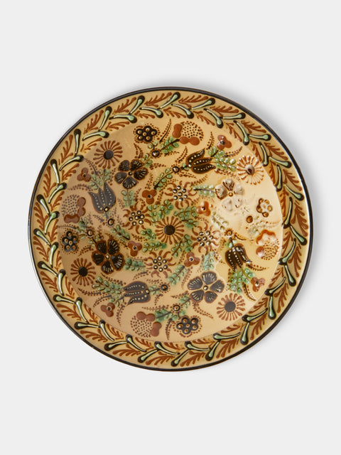 Poterie d’Évires - Flowers Hand-Painted Ceramic Small Serving Bowl - Cream - ABASK
