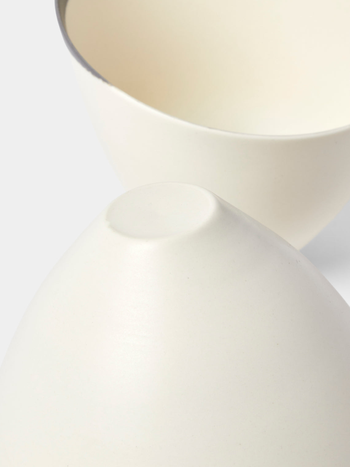 Paul James Ceramics - | Set of 2 | Fractured Reality Hand-Thrown Ceramic Bowls - White - ABASK