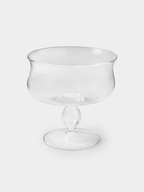 Yali Glass - Hand-Blown Murano Glass Ice Cream Sundae Serving Bowl - Clear - ABASK - 