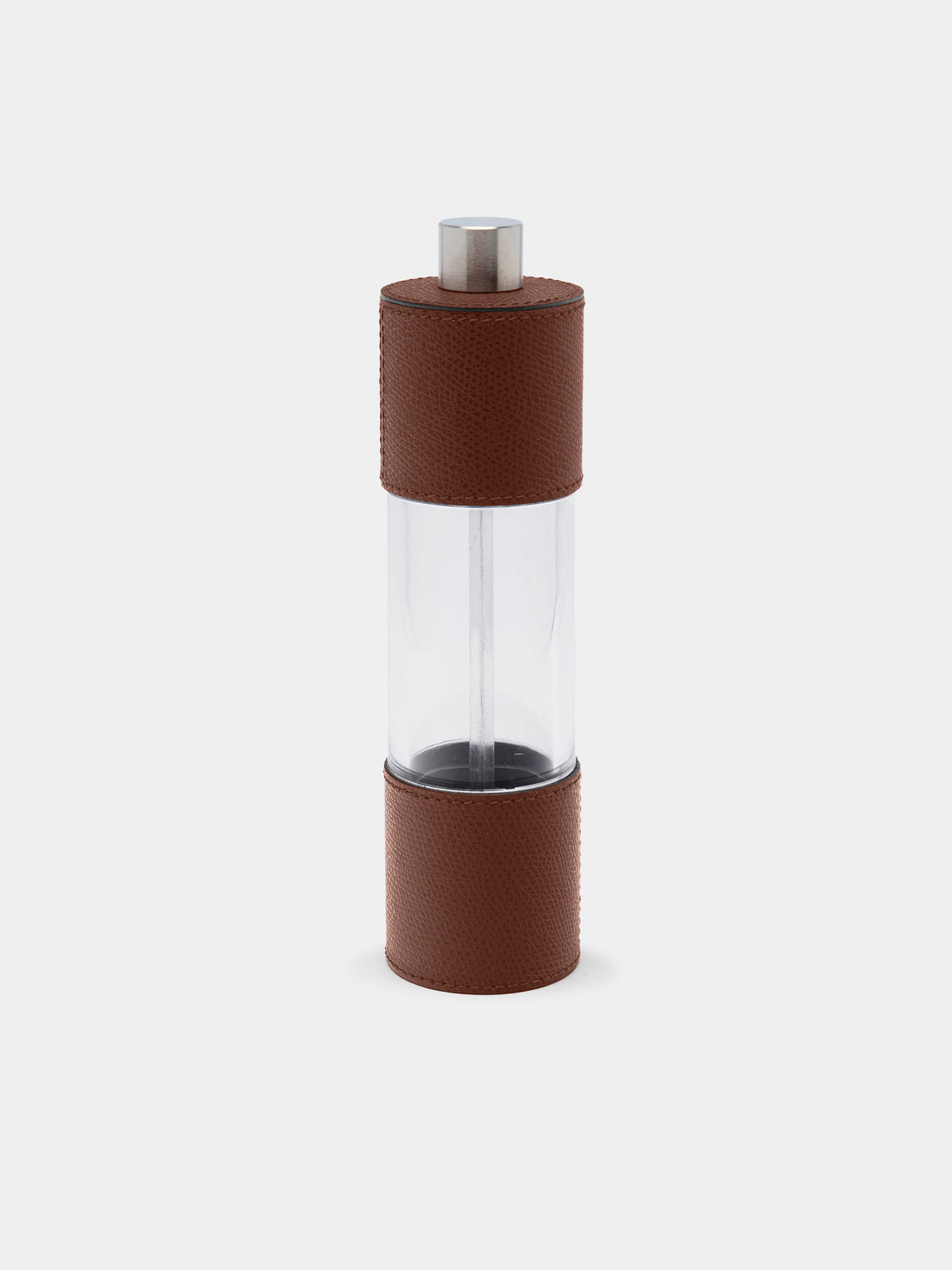 Giobagnara - Otello Leather Salt and Pepper Mills (Set of 2) - Brown - ABASK