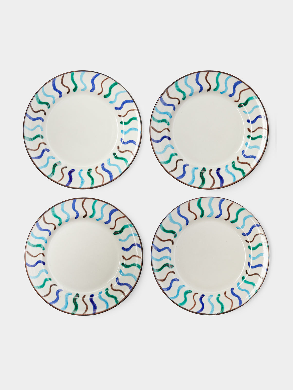 Ceramica Pinto - Vietri Hand-Painted Ceramic Dinner Plates (Set of 4) -  - ABASK