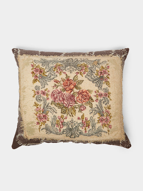 By Walid - 19th-Century Needlepoint Wool Cushion -  - ABASK - 