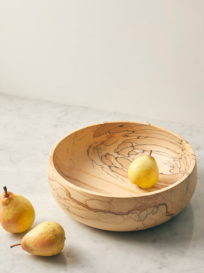 Bird & Branch - Hand-Turned Spalted Beech Tall Bowl - Natural - ABASK