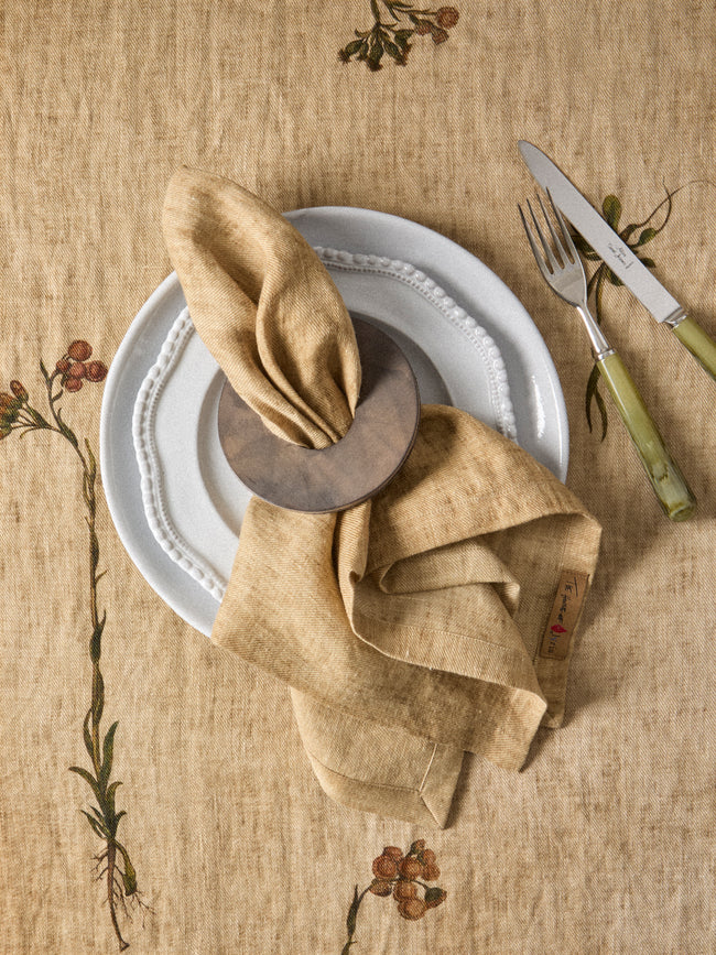 The House of Lyria - | Set of 4 | Linen Napkins - Beige - ABASK
