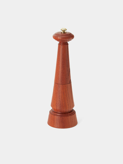 Yamani Woodworks - Hand-Turned Wood Pepper Mill (9in/23cm) - Brown - ABASK - 
