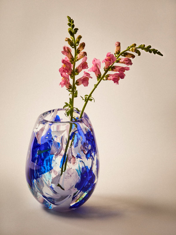 David Valner - Recovered History Hand-Blown Glass Vase (8in/20cm) - Multiple - ABASK