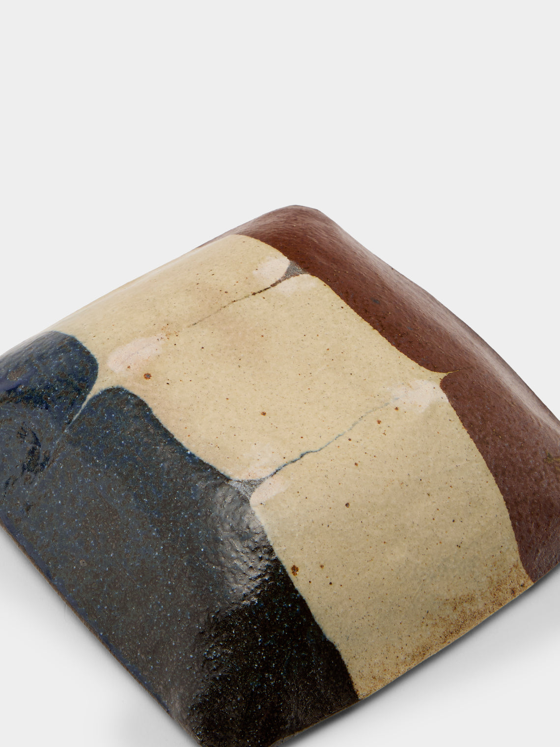 Makidani-gama - No. 1 Nerikomi Ceramic Square Plates – 6.5in/17cm (Set of 5) - Multiple - ABASK