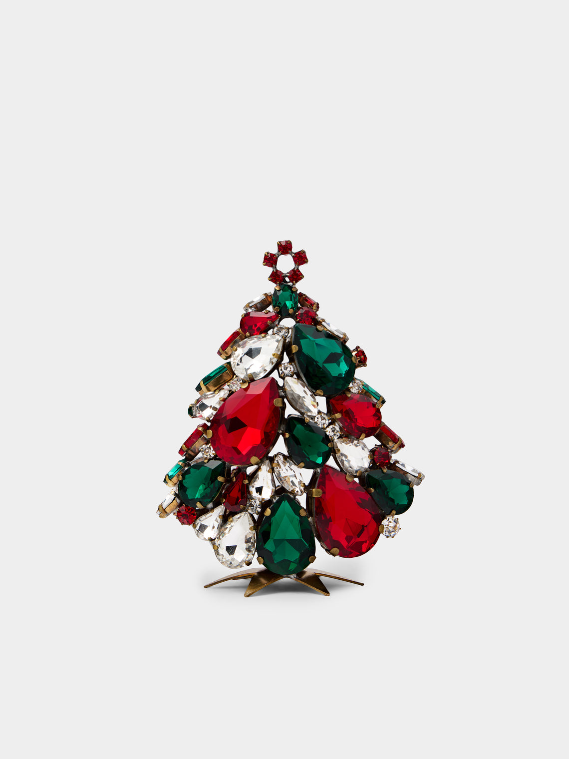 ABASK Decorations - 3D Gleam Czech Crystal Tree - Red - ABASK