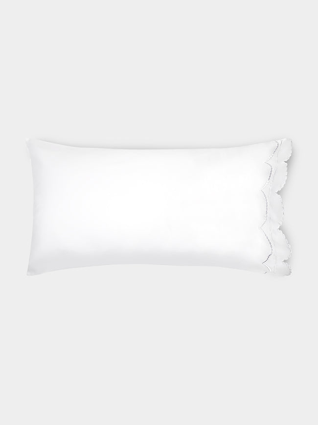 Los Encajeros - Perlas Embroidered Cotton King Pillowcases (Set of 2) -  - ABASK - 