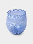 Cosima - Wave Hand-Blown Murano Glass Tumbler - Blue - ABASK - 
