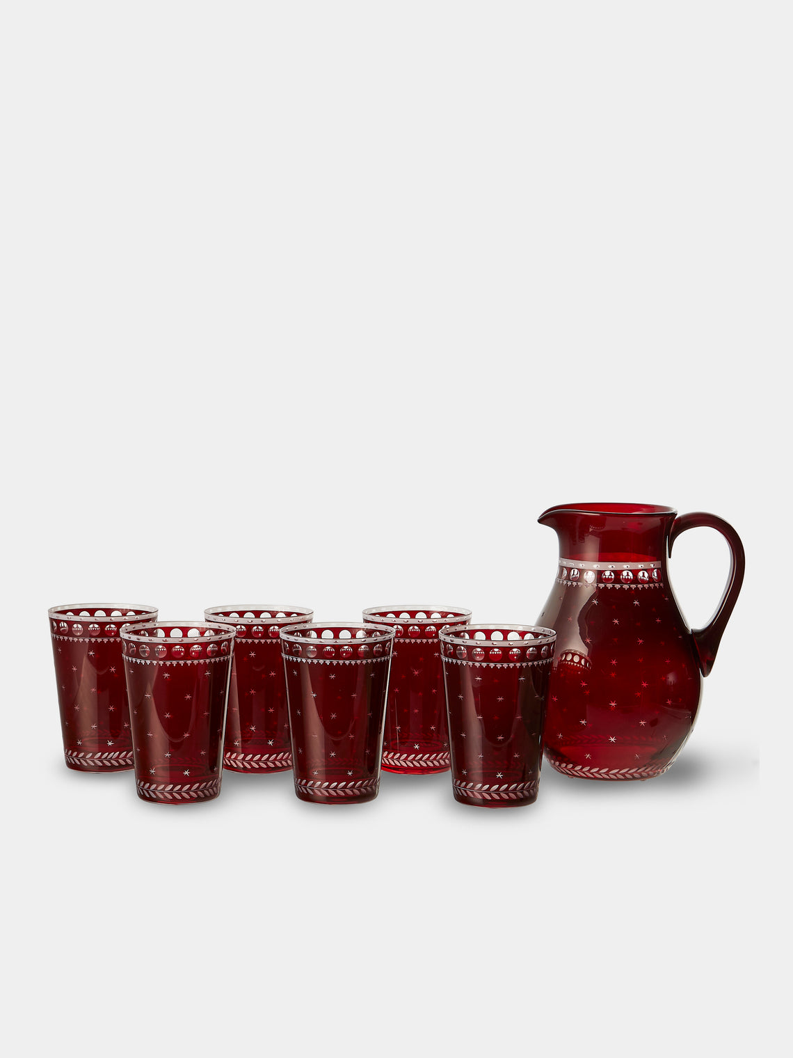 Artel - Staro Hand-Engraved Crystal Collection - Red - ABASK