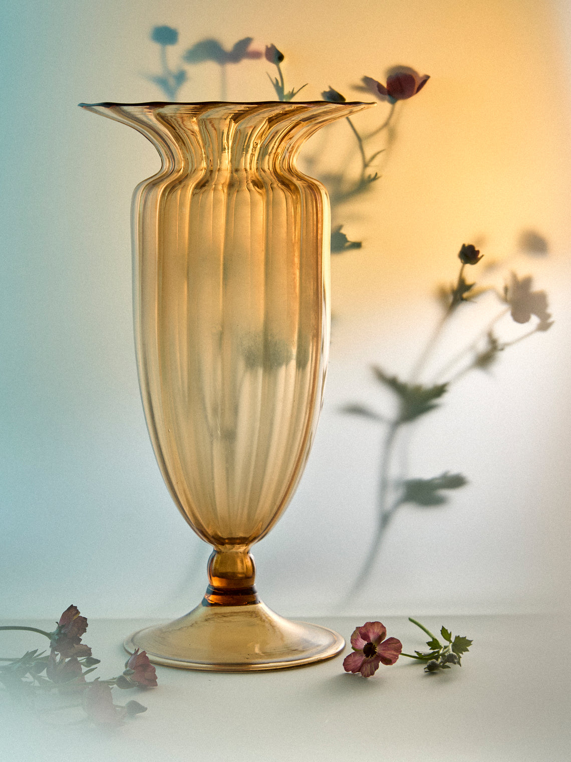 Antique and Vintage - Mid-Century Murano Glass Vase - Gold - ABASK