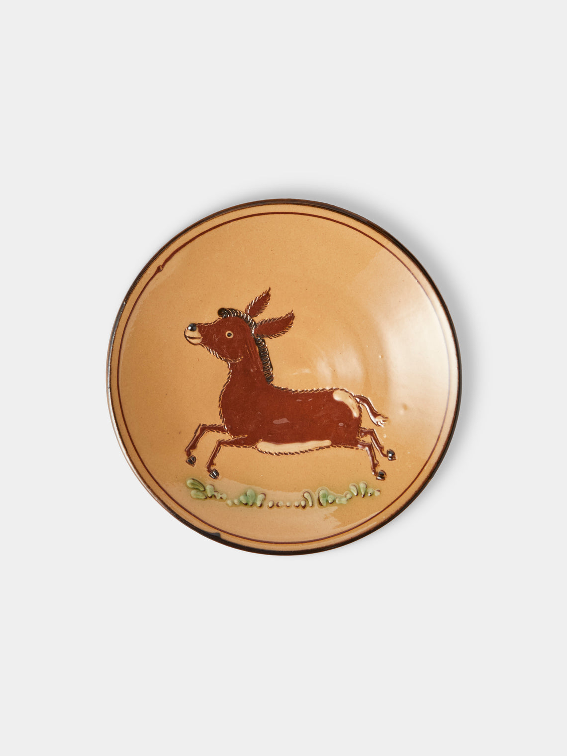 Poterie d’Évires - Animals Hand-Painted Ceramic Plates – 5.5in/14cm (Set of 4) - Cream - ABASK