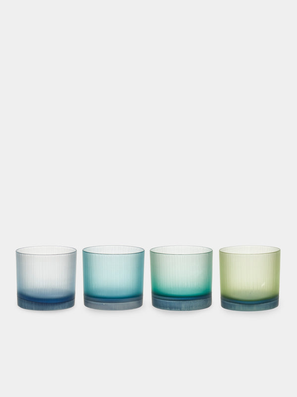Takeyoshi Mitsui - Silence Hand-Blown Shot Glasses (Set of 4) - Blue - ABASK - 