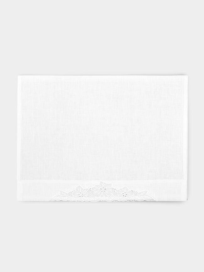 Los Encajeros - Set of 4 Flores Lace-Appliqué Cotton Guest Towels (41cm x 63cm) -  - ABASK - 