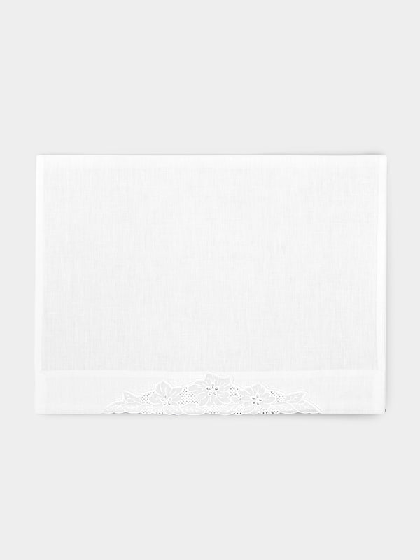 Los Encajeros - Flores Lace-Appliqué Cotton Guest Towels (Set of 4) -  - ABASK - 