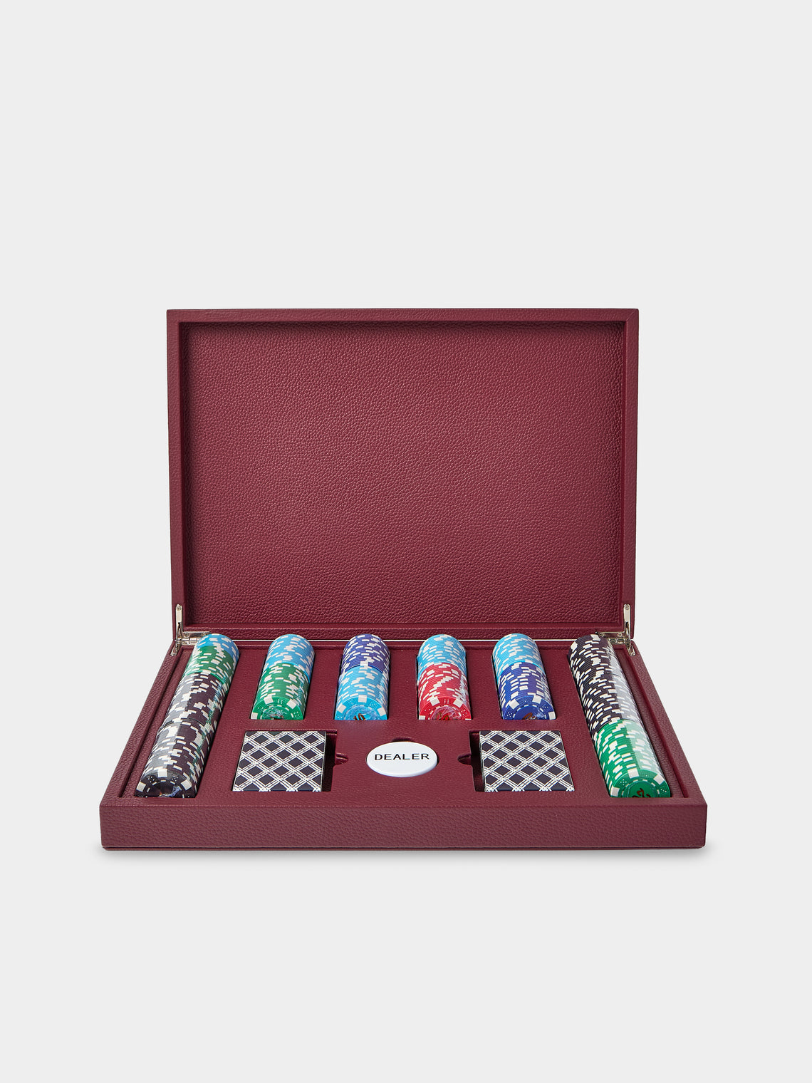 Belotier - Leather Poker Set - Burgundy - ABASK - 