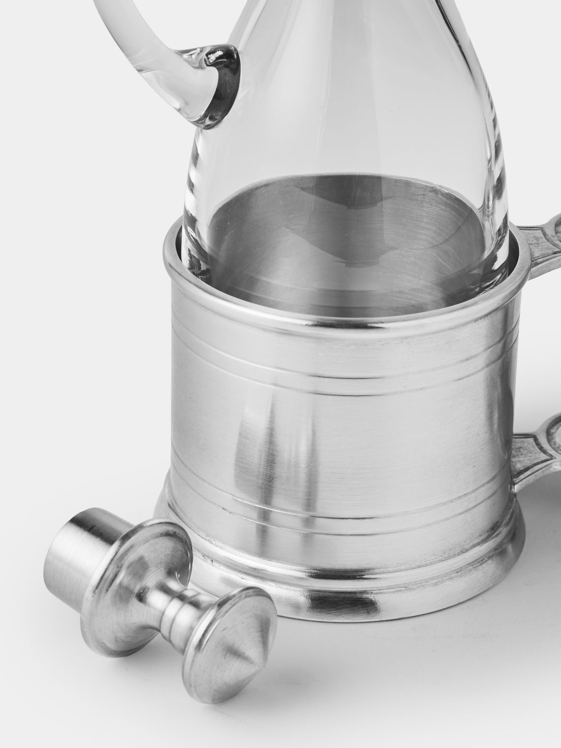 Cosi Tabellini - Todi Pewter Oil and Vinegar Set - Silver - ABASK