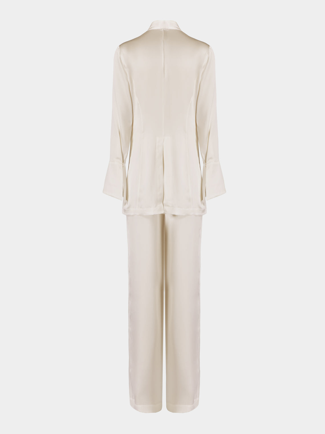 Loretta Caponi - Azalea Silk Pajama Set - White - ABASK