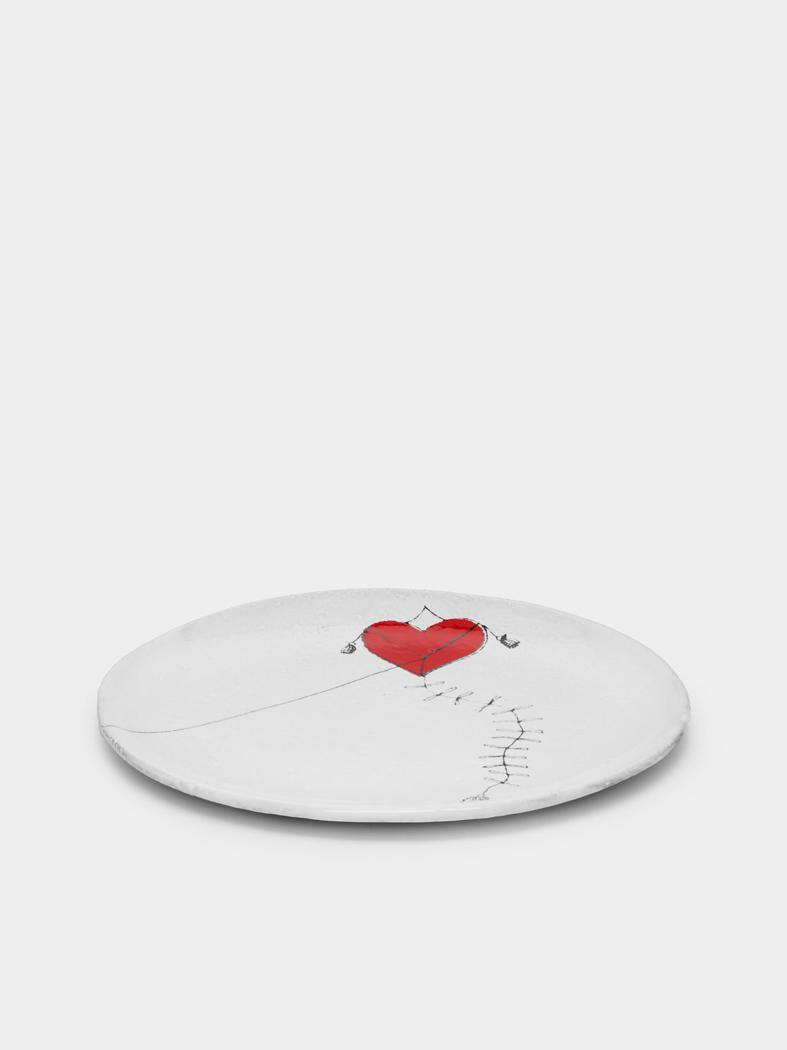Astier de Villatte - Heart Kite Hand-Glazed Ceramic Small Dish (Set of 2) - White - ABASK