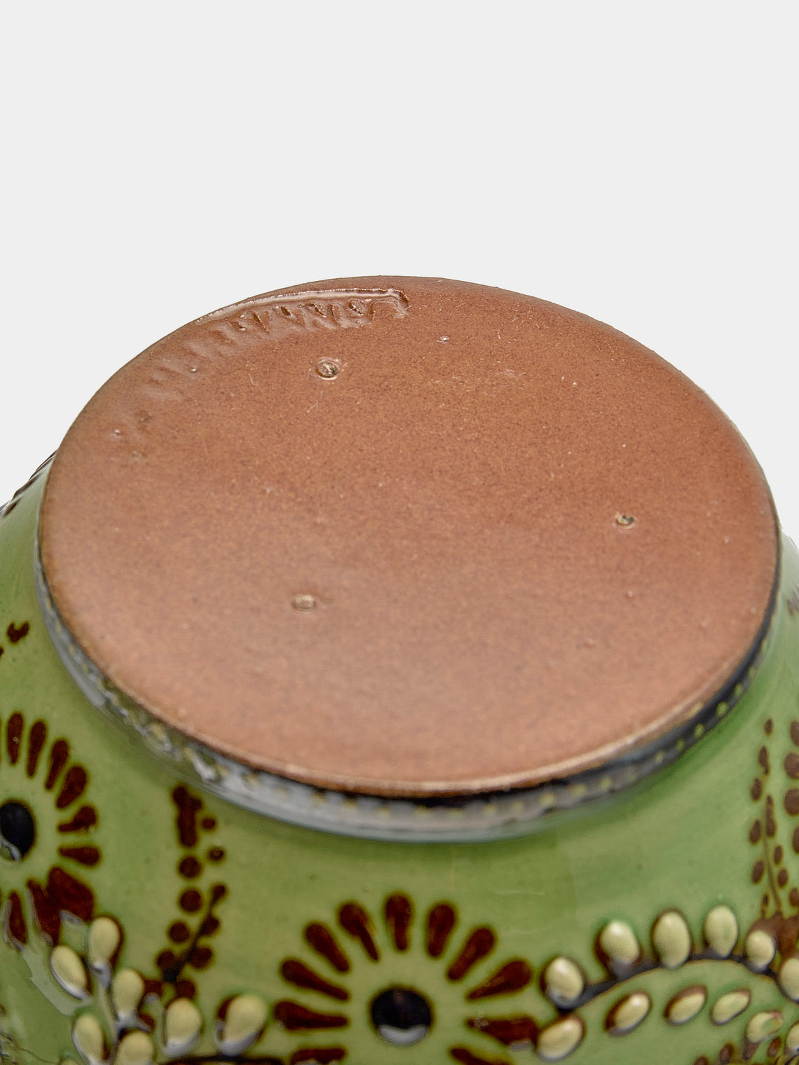 Poterie d’Évires - Flowers Hand-Painted Ceramic Mini Lidded Pot - Green - ABASK