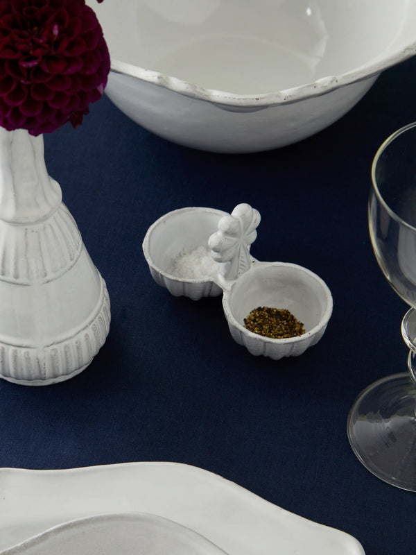 Astier de Villatte - Clover Hand-Glazed Ceramic Salt and Pepper Cellar -  - ABASK