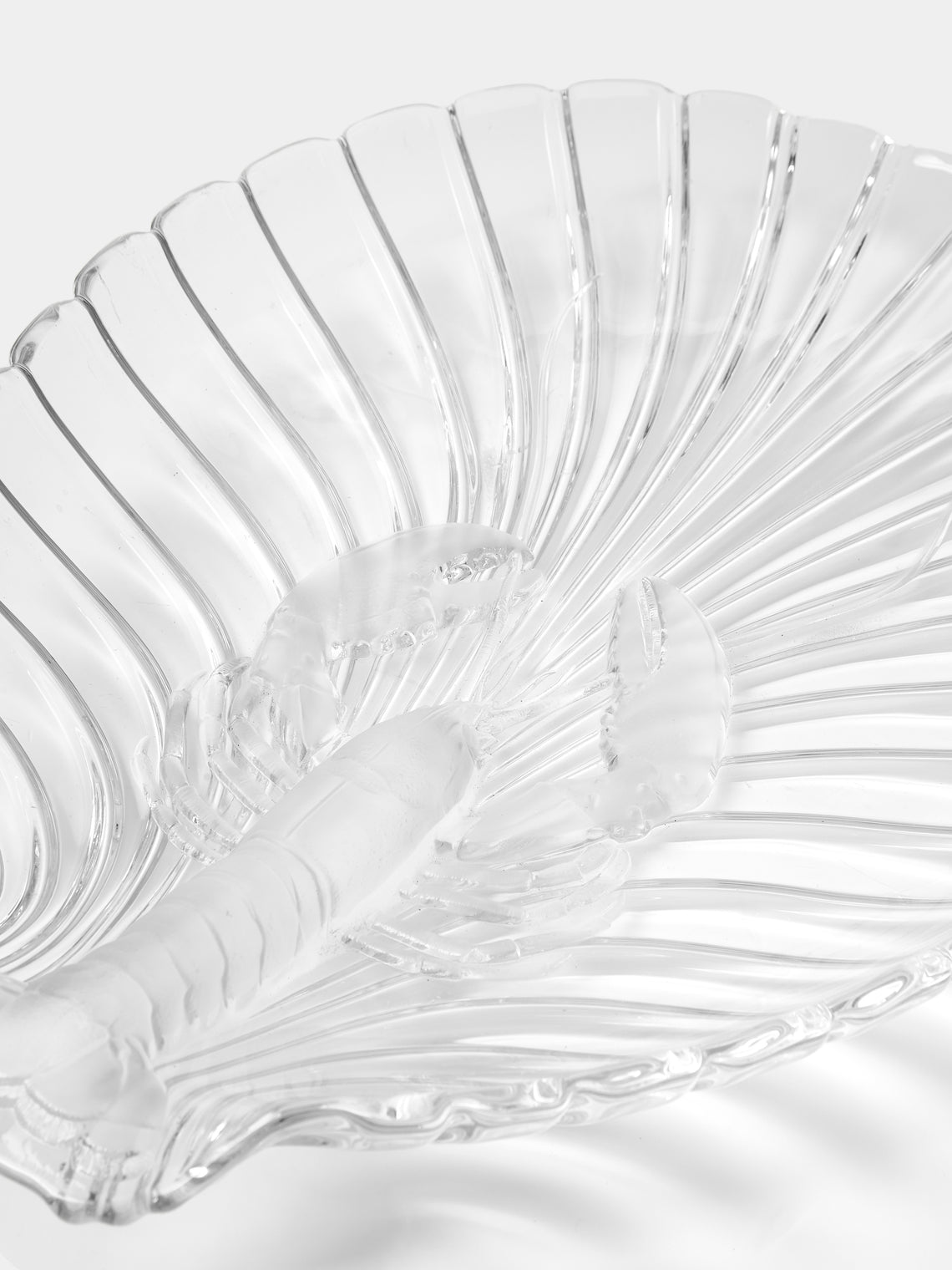 Antique and Vintage - 1930s Daum Crystal Lobster Platter - Clear - ABASK