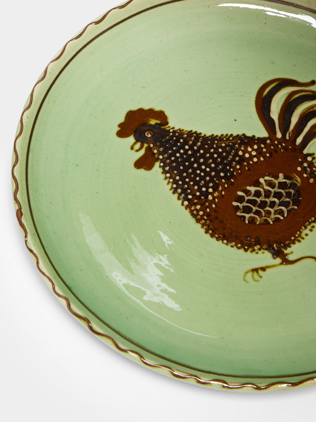 Poterie d’Évires - Chickens Hand-Painted Ceramic Mixed Small Plates (Set of 4) -  - ABASK