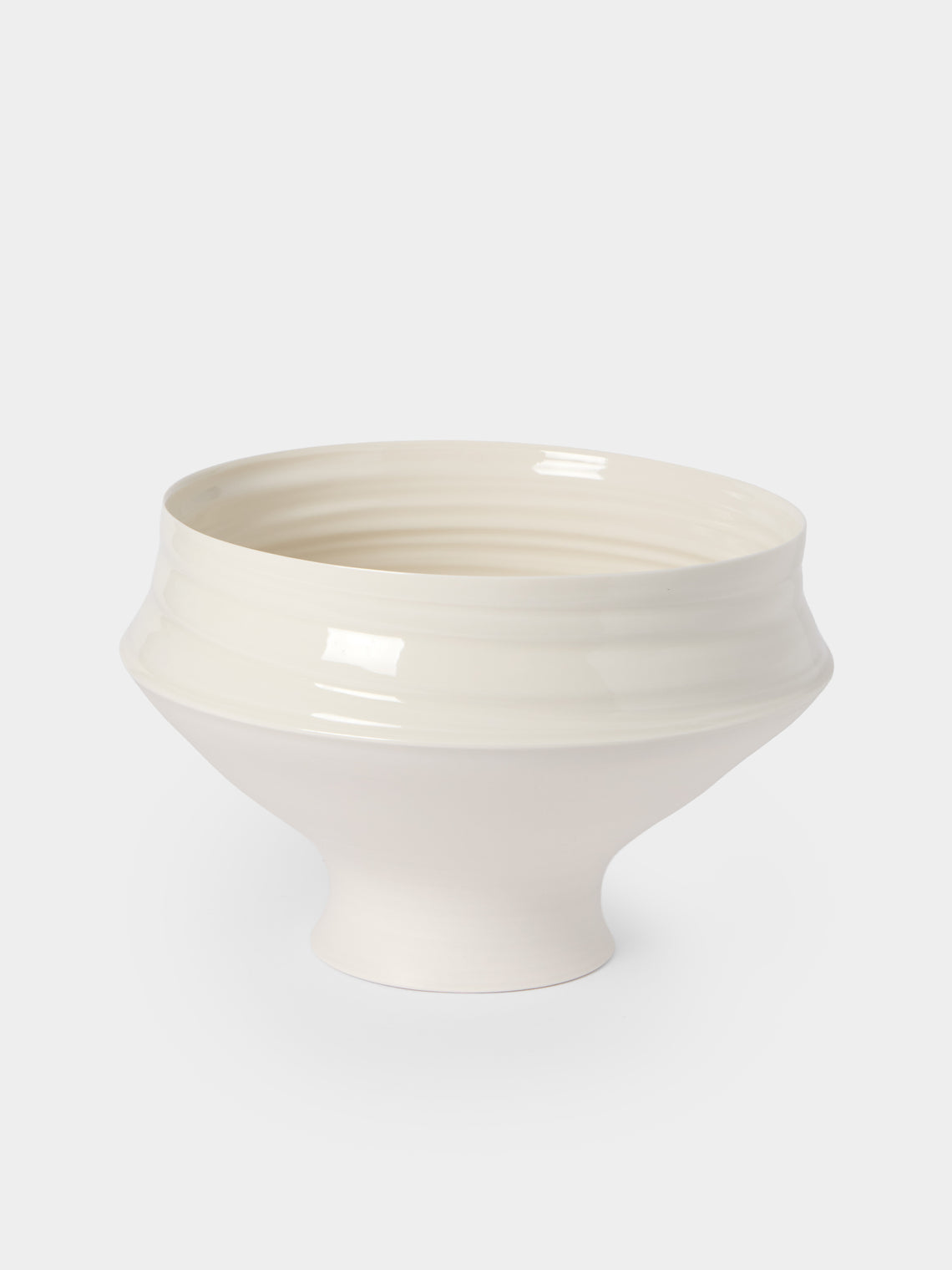 Johanne Coker - No. 12 Hand-Thrown Porcelain Bowl - White - ABASK - 