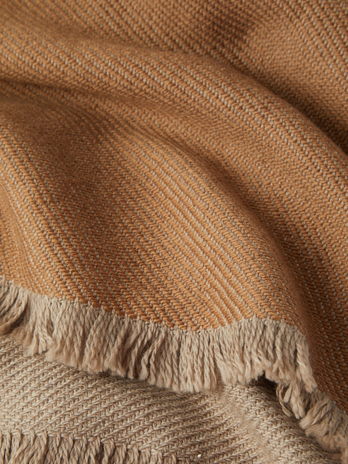 Me & K - Reversible Merino Wool and Cashmere King-Size Blanket (106in/2.7m) - Brown - ABASK