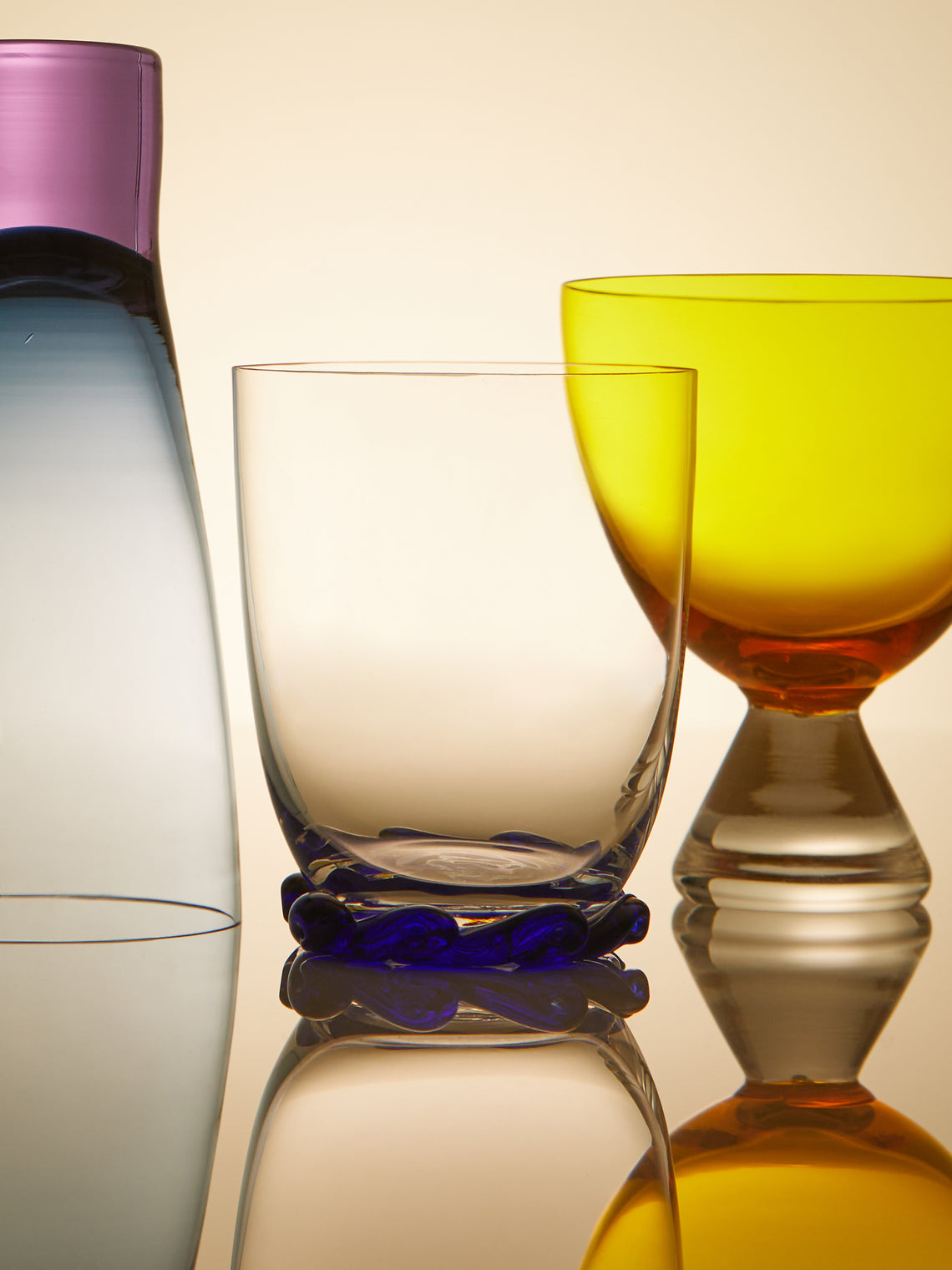 NasonMoretti - Archive Revival 1994 Hand-Blown Murano Glass Bembo Tumblers (Set of 2) - Clear - ABASK