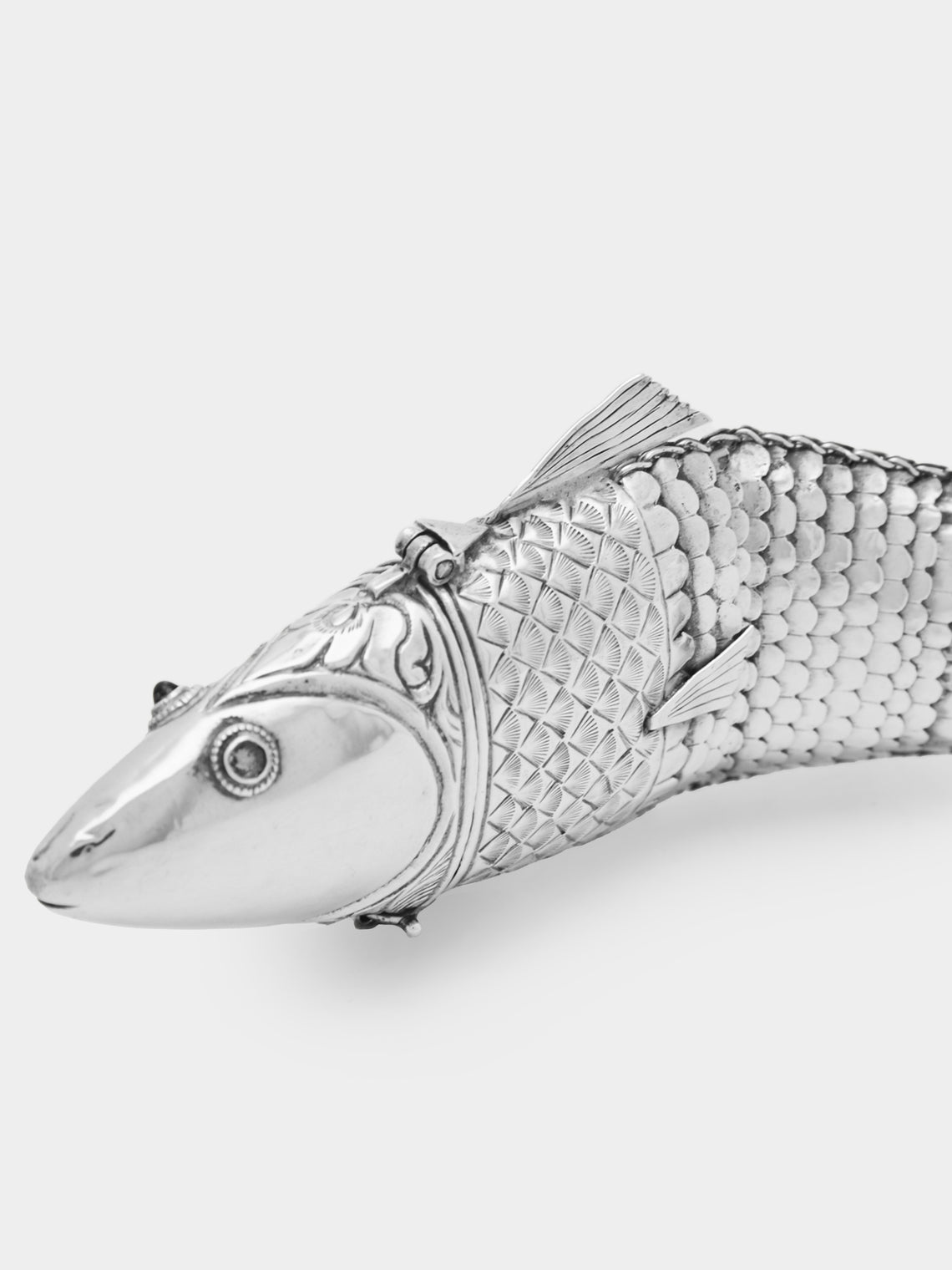 Antique and Vintage - 1900s Solid Silver Articulating Fish -  - ABASK