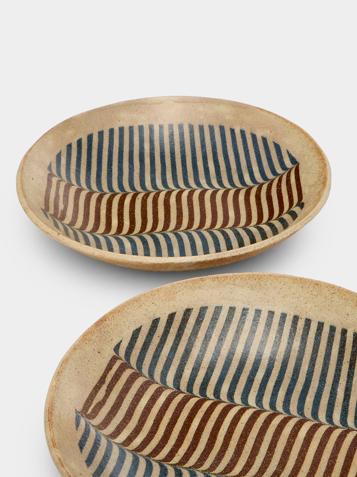 Makidani-gama - Nerikomi Ceramic Serving Plates – 12in/30cm (Set of 2) - Multiple - ABASK