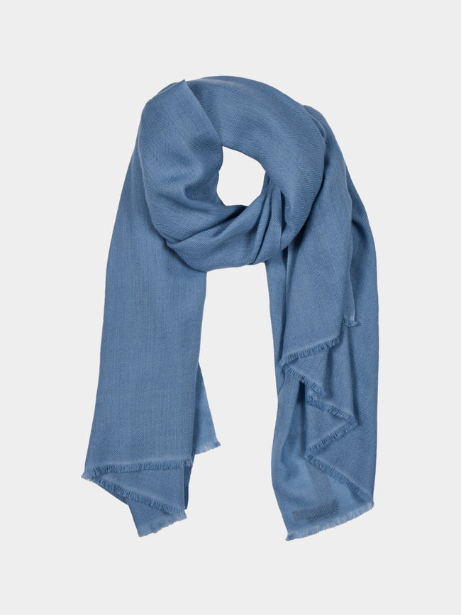 Denis Colomb - Kiri Cashmere Scarf (78.5in/2m) - Light Blue - ABASK - 