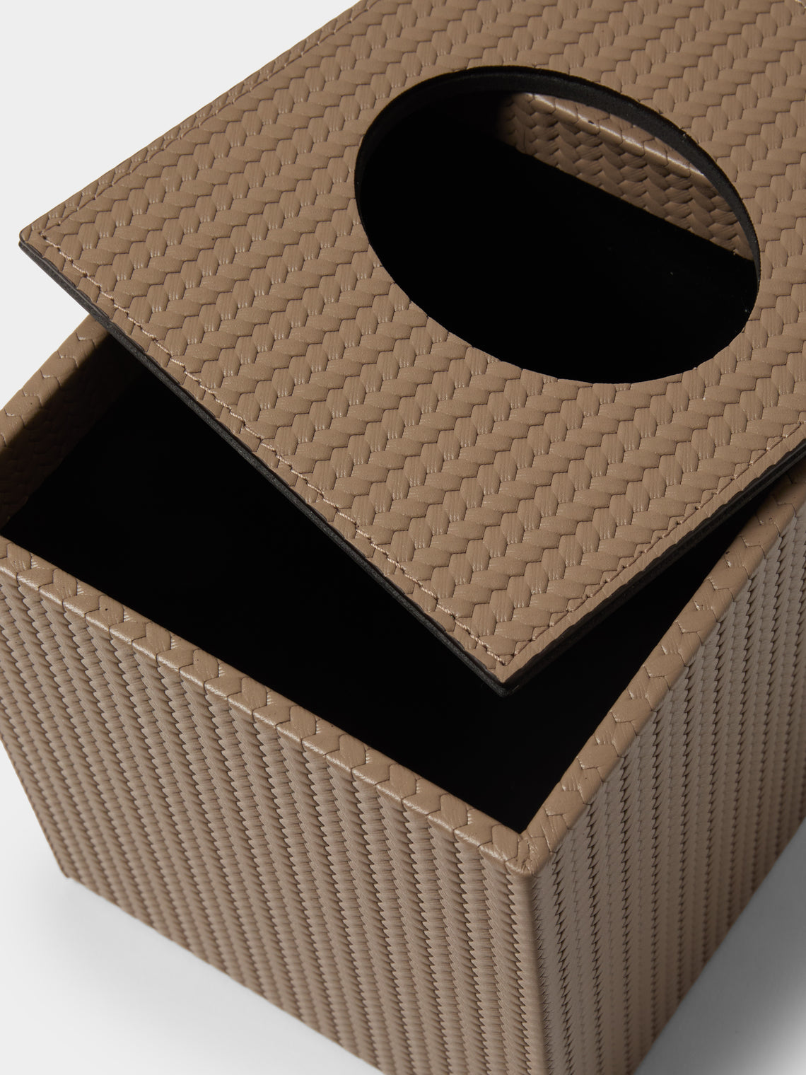 Pinetti - Leather Magnetic Tissue Box - Taupe - ABASK