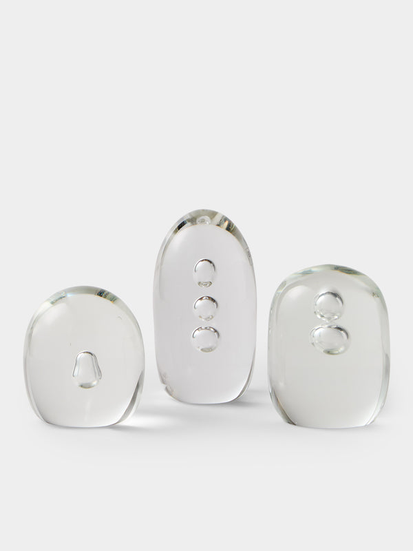 Antique and Vintage - 1970s Barbini Glass Paperweights (Set of 3) - Clear - ABASK - 