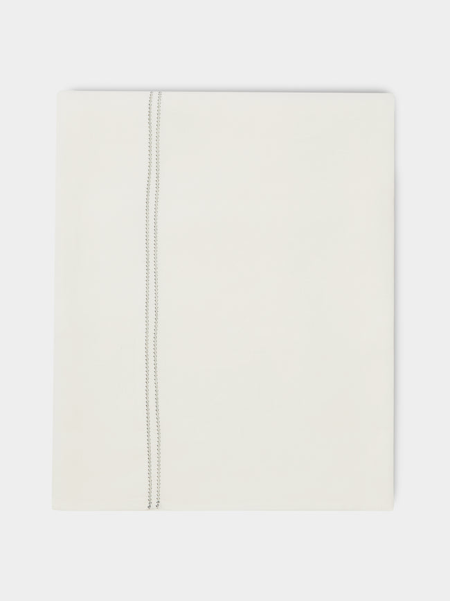 Volga Linen - Hem-Stitch Linen King Top Sheet -  - ABASK - 