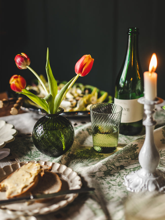 Venini - Monofiore Balloton Hand-Blown Murano Glass Bud Vase (4.5in/11cm) - Green - ABASK