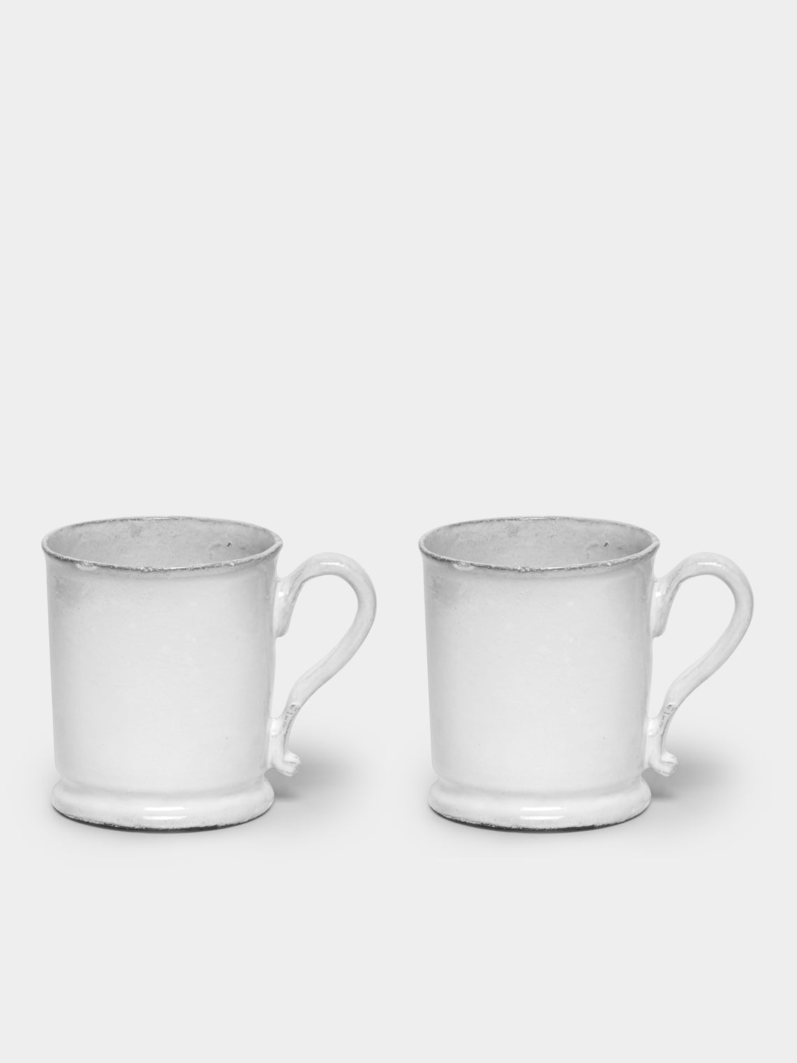 Astier de Villatte - Colbert Hand-Glazed Ceramic Small Mug (Set of 2) - White - ABASK