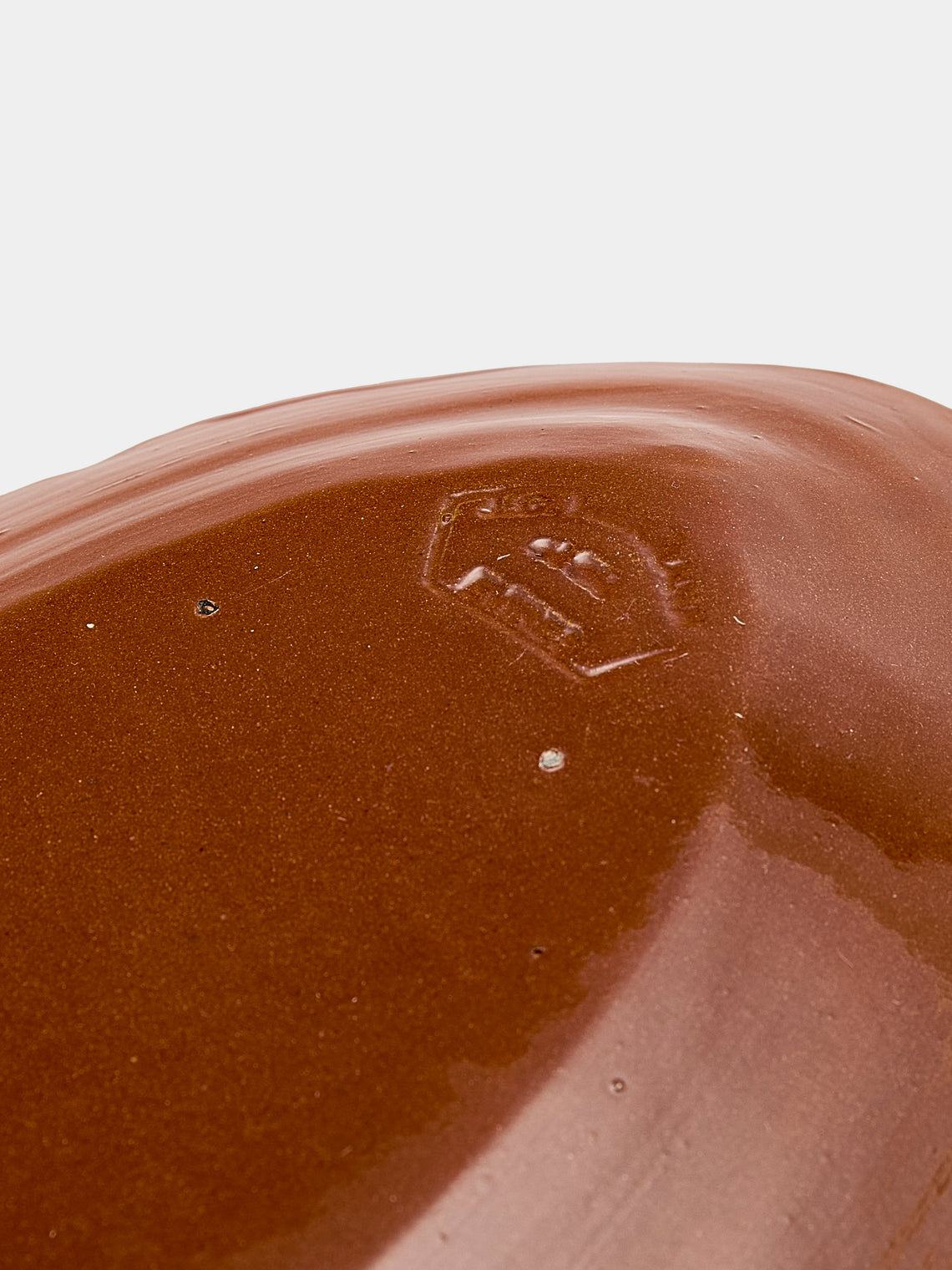 Poterie d’Évires - Birds Hand-Painted Ceramic Fluted-Edge Platter - Light brown - ABASK